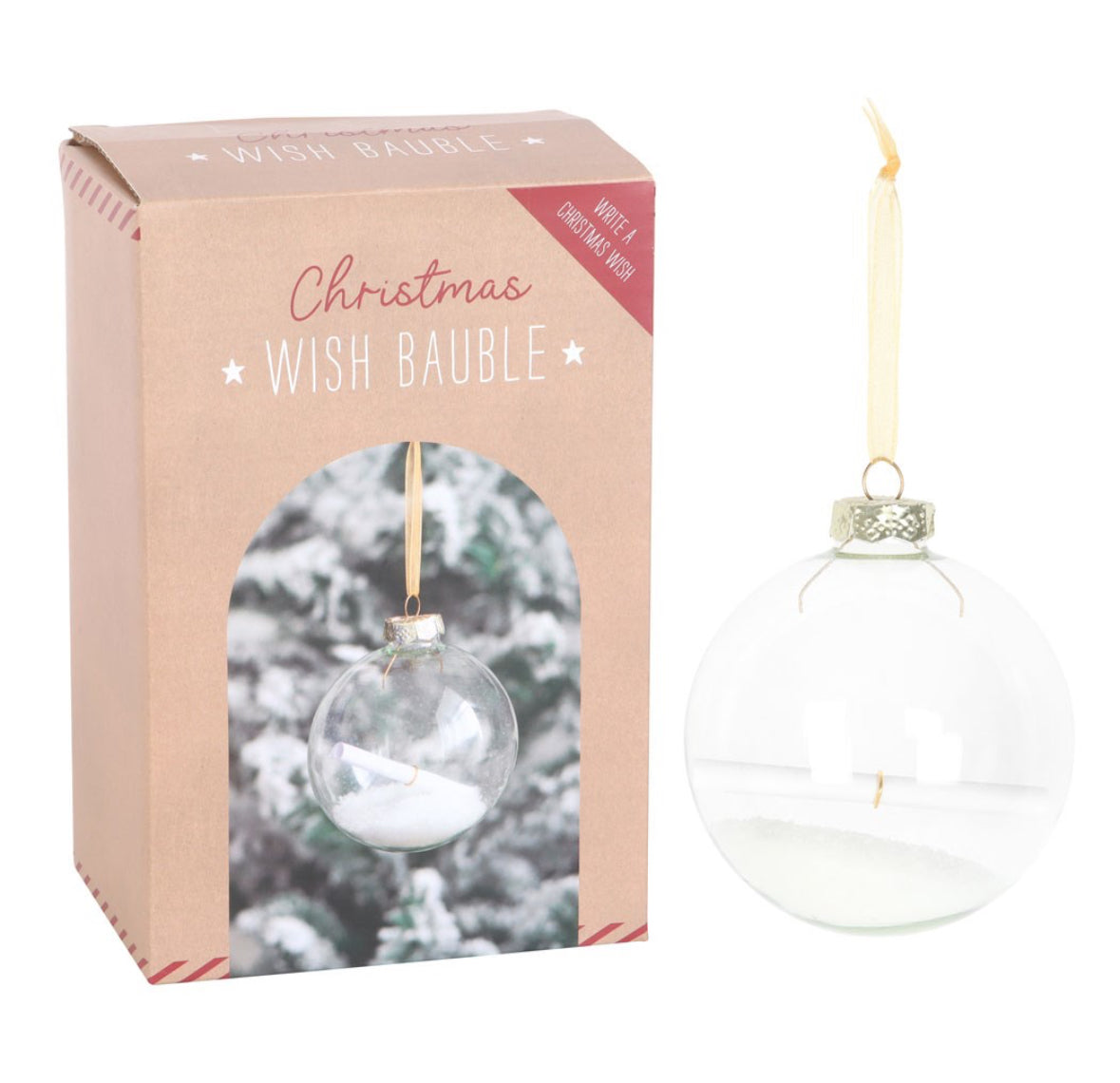 CHRISTMAS WISH HANGING GLASS BAUBLE KIT