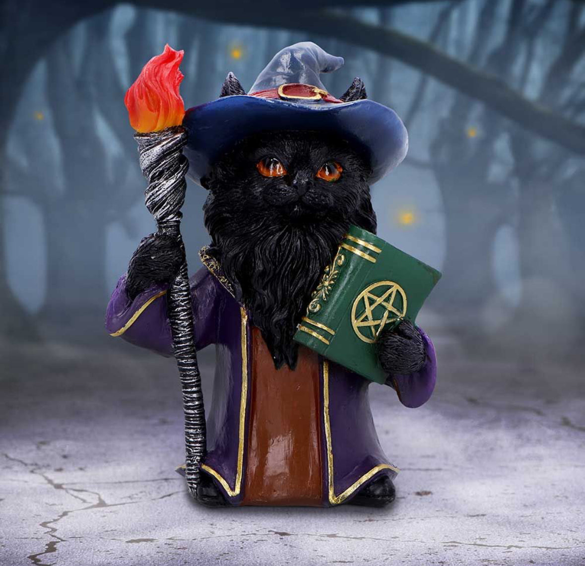 Magnus – Fantasy Wizard Cat Figurine