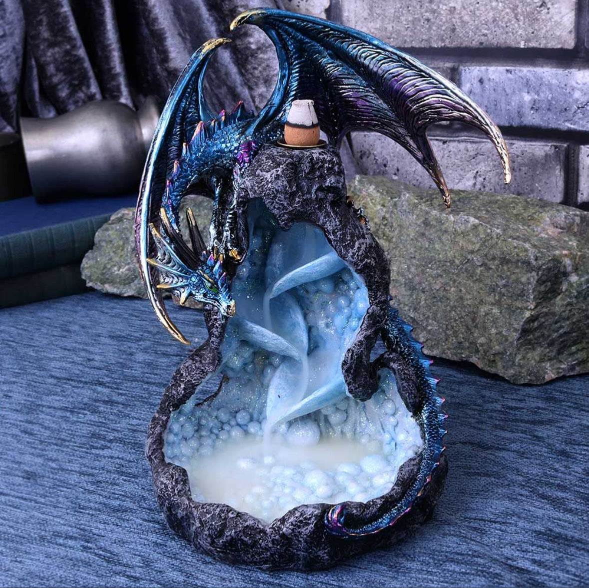 Dragons Intrigue Backflow Incense Burner 21.5cm