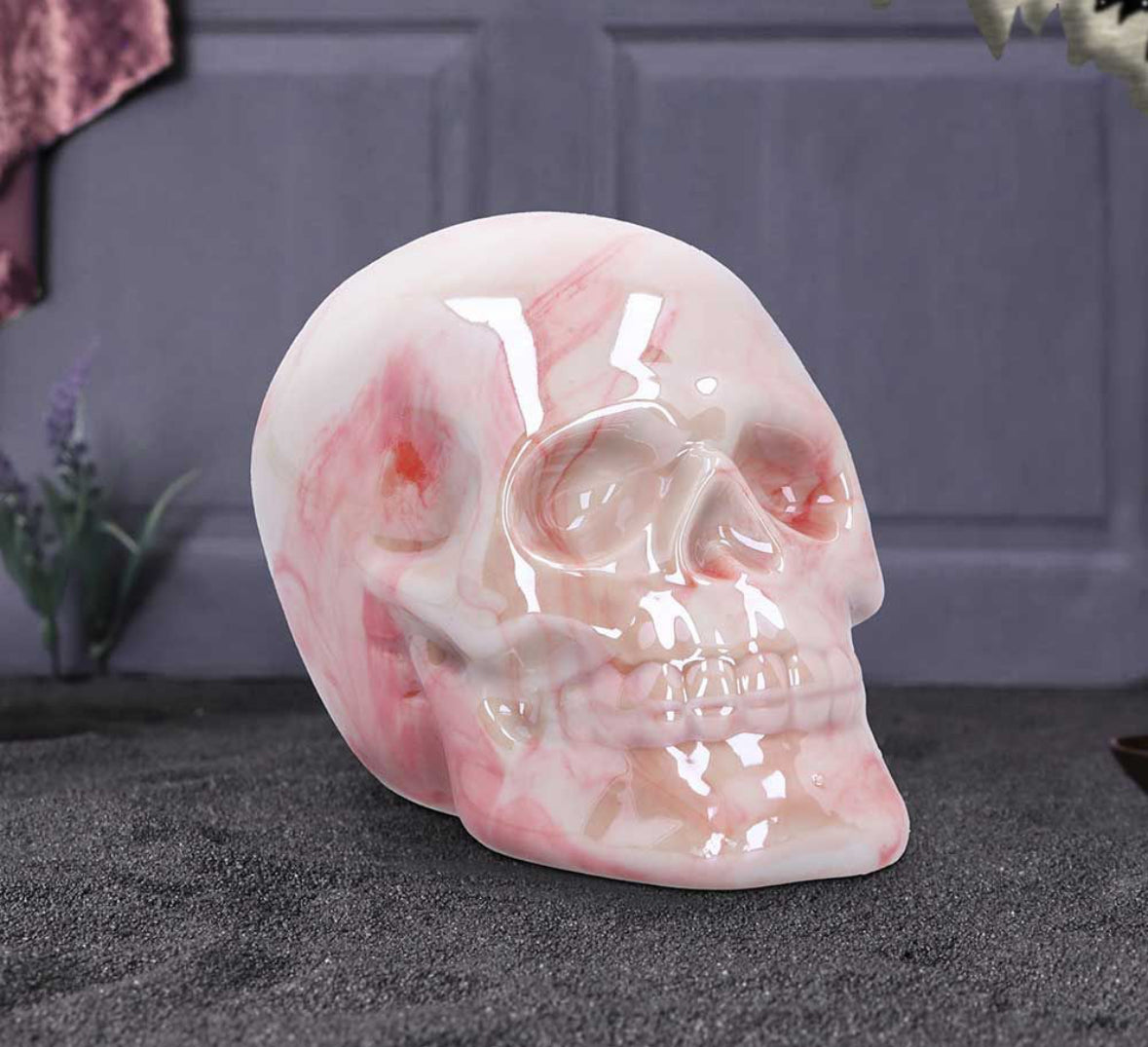 Marbellum Pink Marble Skull (Small) 7cm