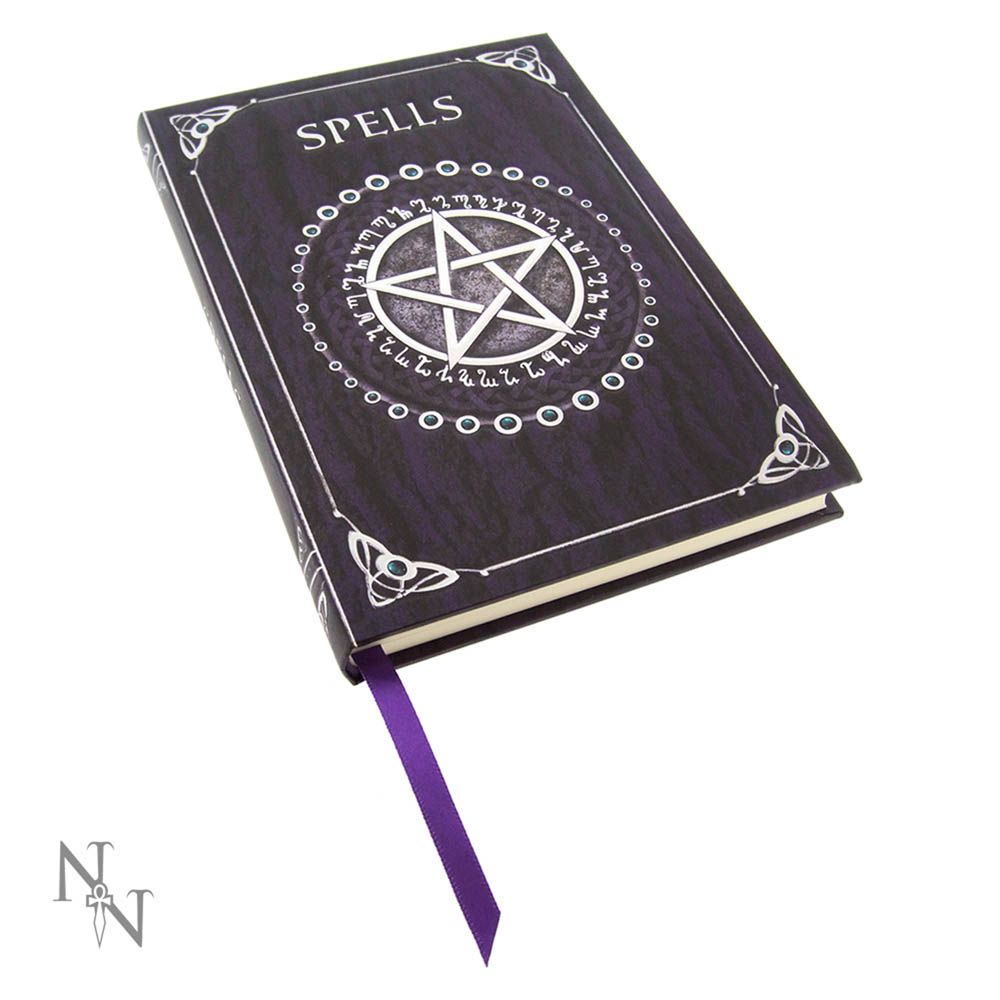 Embossed Spell Book Purple 17cm