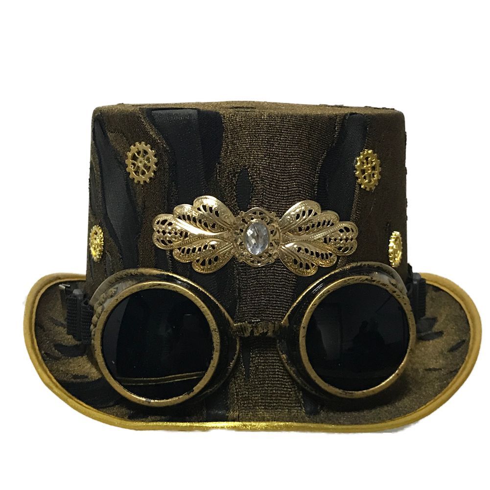 Whitby Wanderer's Hat Steampunk Top Hat 13.8cm