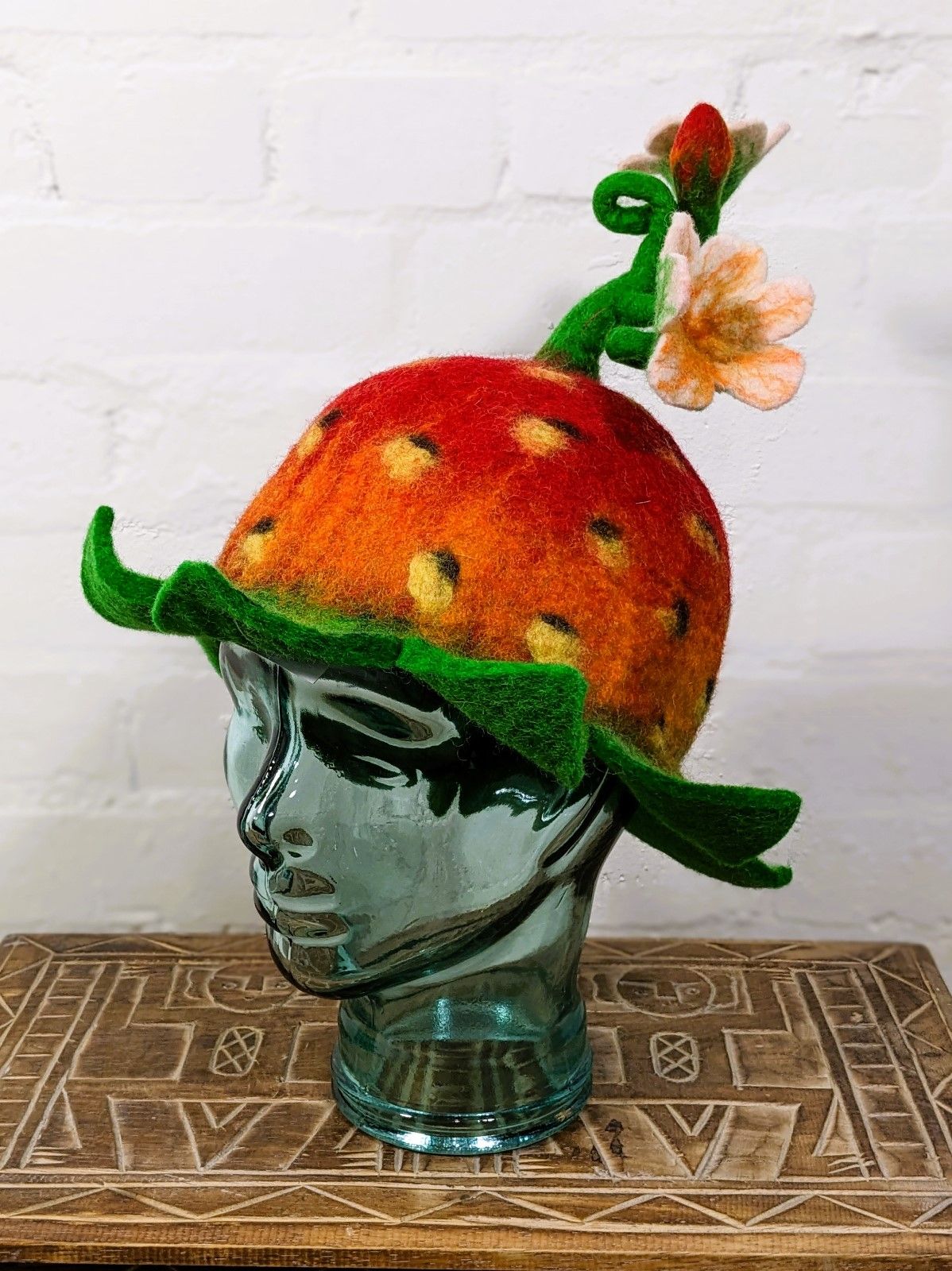 Felt Strawberry Hat