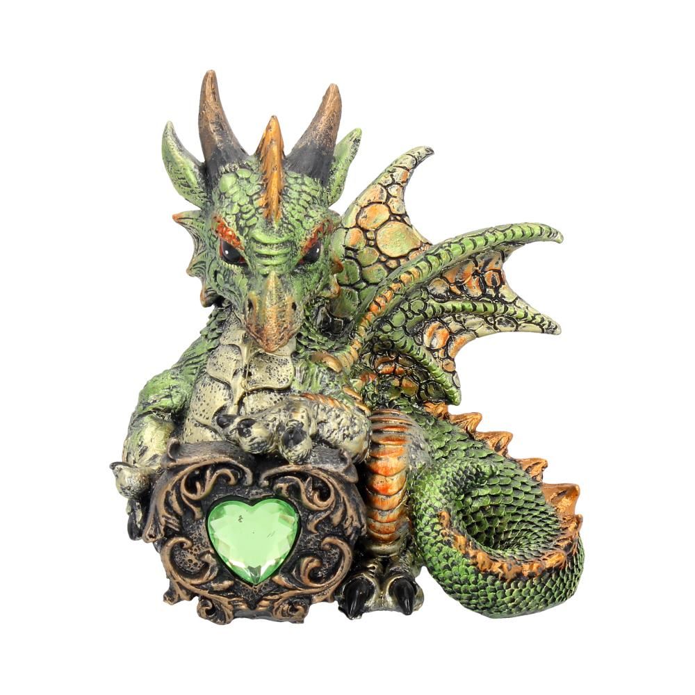 Malachite Metallic Dragon Figurine 13cm