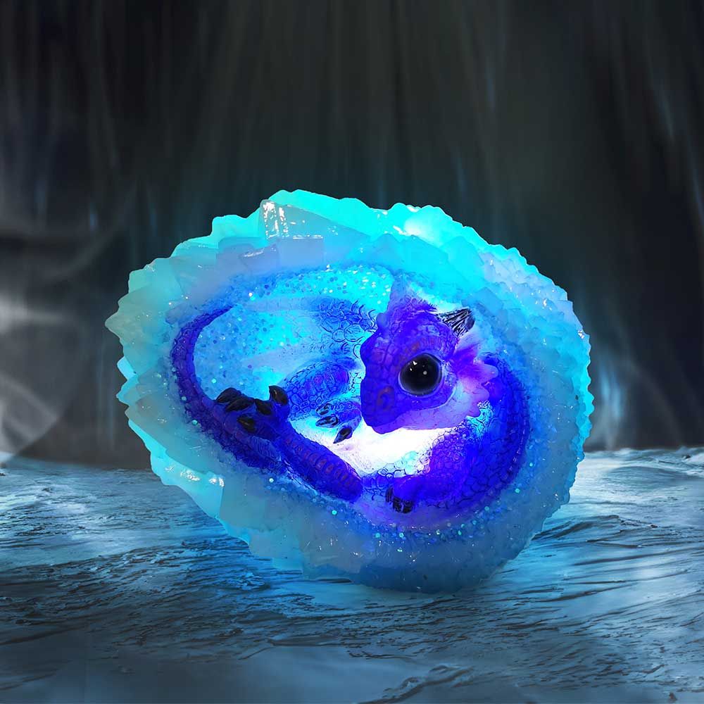 Geode Nest (Purple) Illuminating Figurine 12cm