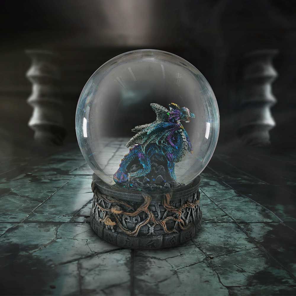 Dragon Storm Gothic Snow Globe 10cm